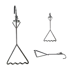 Assembly Single Hook With Clamp Reinfored Triangle + Ticket Holder