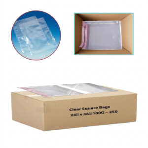 Clear Square Bags 24" x 36" 100G - 250