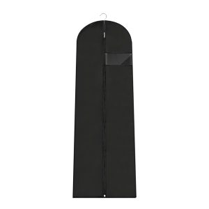 Zip Gown Garment Cover NON WOVEN Size 24’x 36’x 72′ White / Black, 1 piece