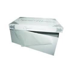 Wedding Dress Box - Cream & Silver Single  33' L x 23' W x 9' H Pack Of 3