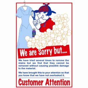 Stain Tickets Twice Clean Advised – 500 Tickets
